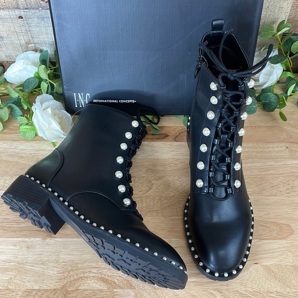 INC International Concepts Shoes - INC International Concepts Glynee Lace-Up Booties 11M